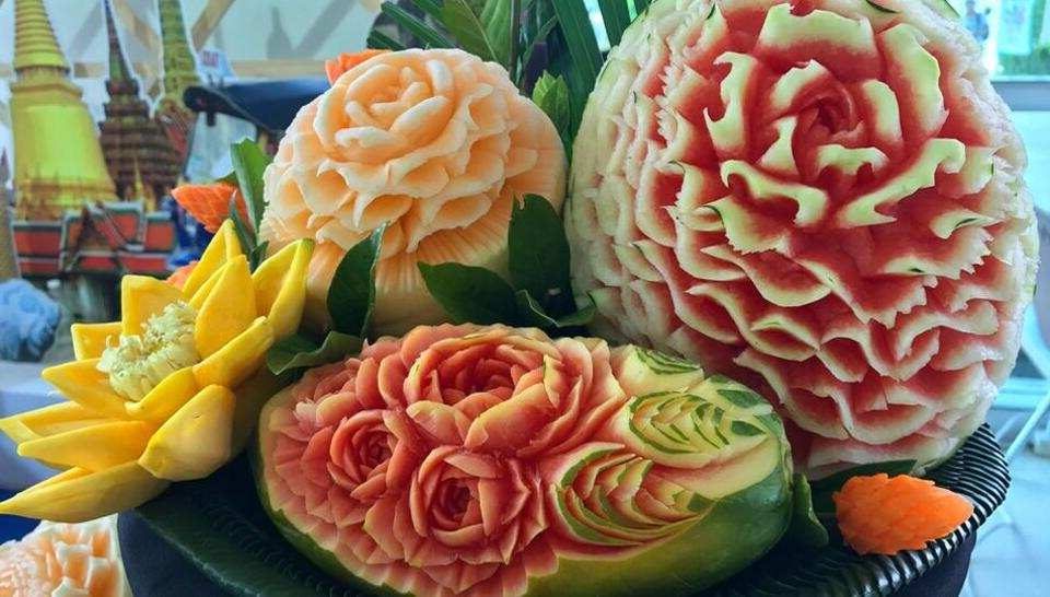 Watermelon & Cantaloupe carvings