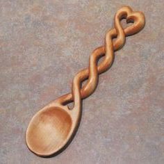 Welsh love spoon carving