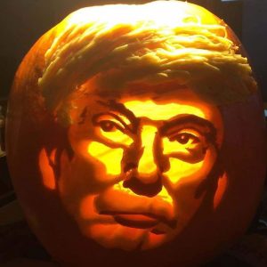 Trumpkin carved pumpkin